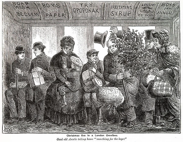 Christmas Eve in a London Omnibus 1881