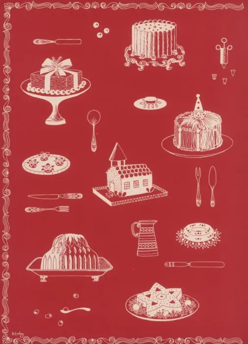 Framed Print : Christmas food, 1954