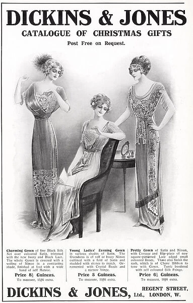 Christmas gift from Dickins & Jones catalogue, showing three ladies wearing slim-lined