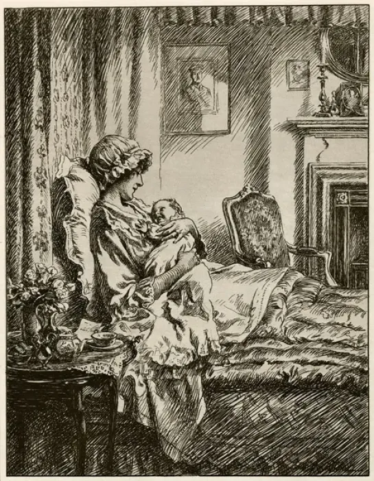 Framed Print : Her Christmas Gift to Him by Fred Pegram, WW1 Framed Print : Her Christmas Gift to Him by Fred Pegram, WW1