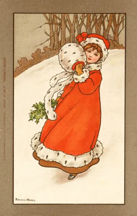 Framed Print : Christmas Girl by Florence Hardy Framed Print : Christmas Girl by Florence Hardy