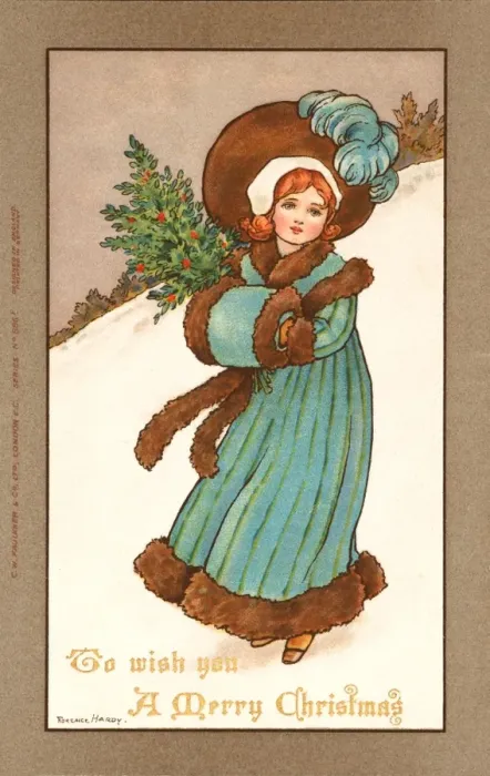 Framed Print : Christmas Girl by Florence Hardy Framed Print : Christmas Girl by Florence Hardy
