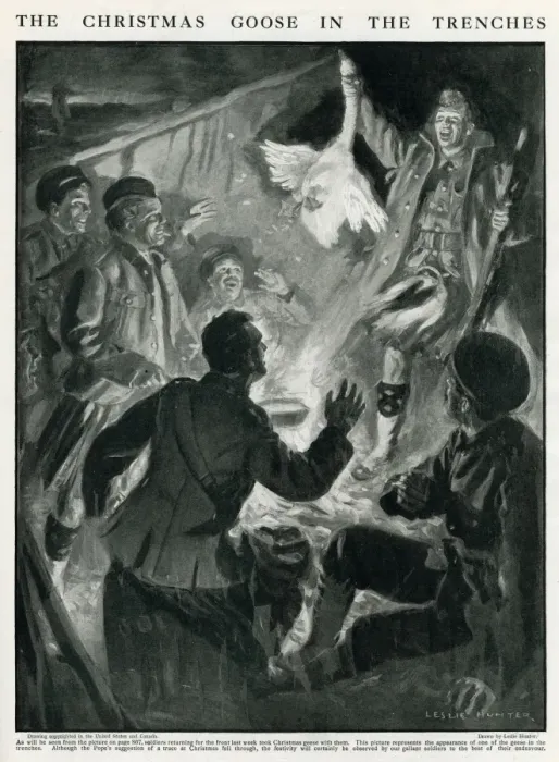 Framed Print : Christmas goose in the trenches, WW1 Framed Print : Christmas goose in the trenches, WW1