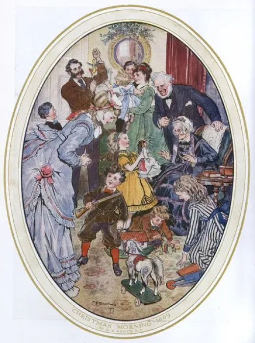 Framed Print : Christmas Morning 1869 Framed Print : Christmas Morning 1869