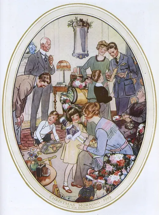 Framed Print : Christmas Morning 1919 Framed Print : Christmas Morning 1919