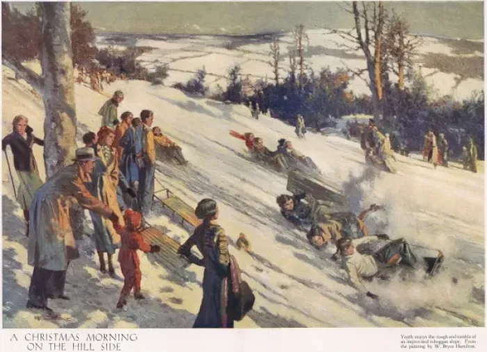 Framed Print : A Christmas Morning On The Hill Side, by W. Bryce Hamilton Framed Print : A Christmas Morning On The Hill Side, by W. Bryce Hamilton