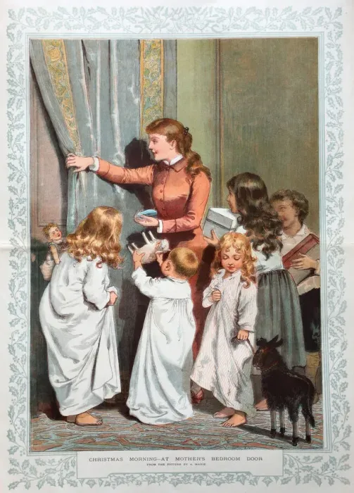 Framed Print : Christmas Morning, At Mothers Bedroom Door Framed Print : Christmas Morning, At Mothers Bedroom Door