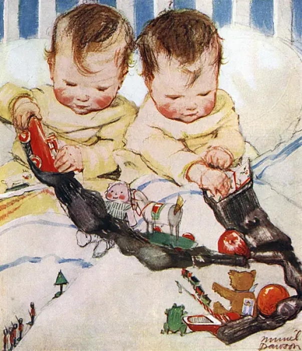Framed Print : Christmas Morning by Muriel Dawson