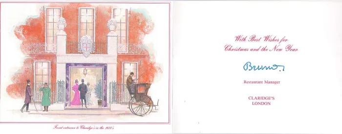 Framed Print : Christmas and New Year card, Claridges, London Framed Print : Christmas and New Year card, Claridges, London