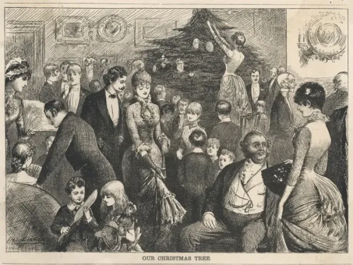 Framed Print : Christmas Party, 1885 Framed Print : Christmas Party, 1885