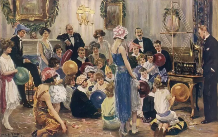Framed Print : The Christmas Party Up to Date: Fairy Tales by Broadcast b