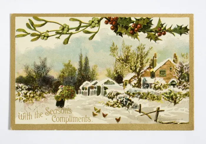 Framed Print : Christmas postcard Framed Print : Christmas postcard