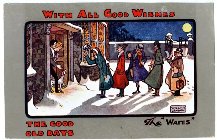 Framed Print : Christmas postcard, The Waits Framed Print : Christmas postcard, The Waits