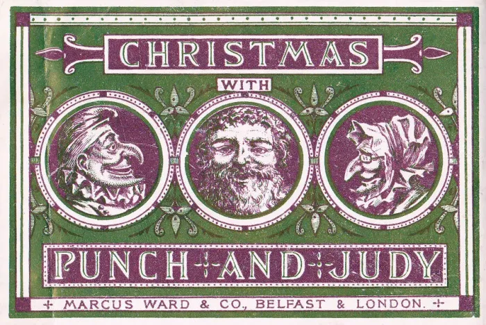 Framed Print : Christmas with Punch and Judy, Marcus Ward & Co Framed Print : Christmas with Punch and Judy, Marcus Ward & Co
