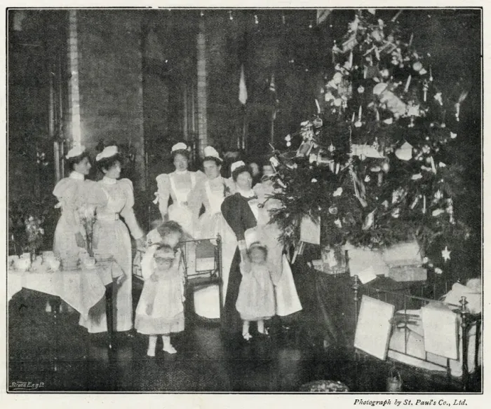 Framed Print : Christmas tree at Great Ormond Street Hospital 1896 Framed Print : Christmas tree at Great Ormond Street Hospital 1896