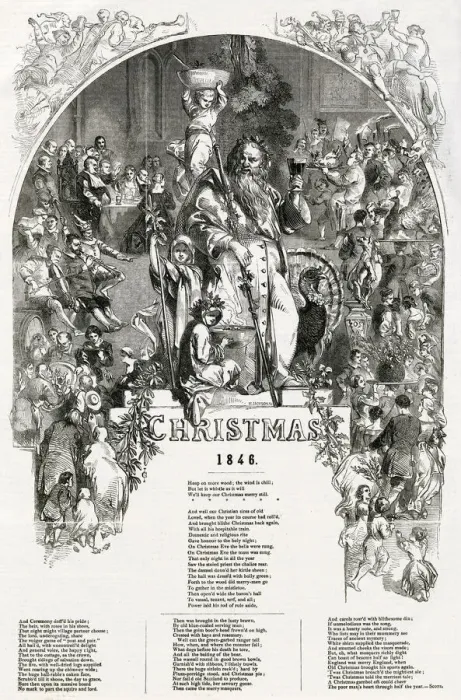Framed Print : Christmas verse 1846 Framed Print : Christmas verse 1846