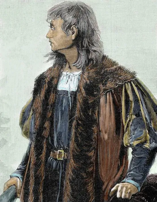Framed Print : Christopher Columbus (1451 -1506). Navigator, colonizer, an Framed Print : Christopher Columbus (1451 -1506). Navigator, colonizer, an