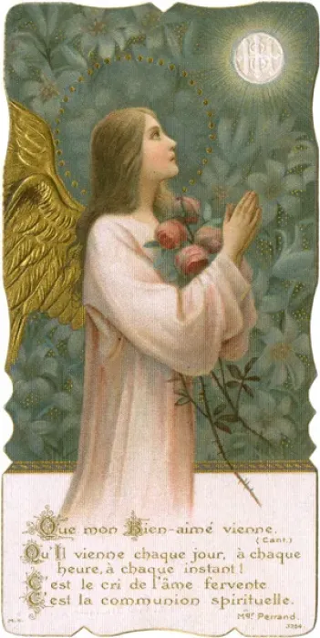 Framed Print : Chromolithograph Devotional Card - First Communion Framed Print : Chromolithograph Devotional Card - First Communion