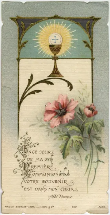 Framed Print : Chromolithograph Devotional Card - First Communion Framed Print : Chromolithograph Devotional Card - First Communion