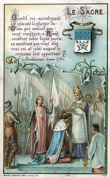 Chromolithograph Devotional Card - Joan of Arc