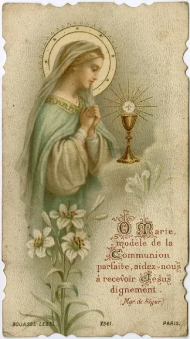 Framed Print : Chromolithograph Devotional Card - Mary with Communion Cup Framed Print : Chromolithograph Devotional Card - Mary with Communion Cup