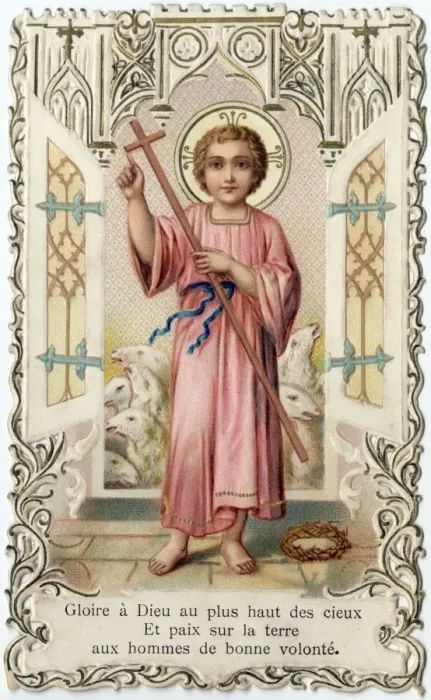 Framed Print : Chromolithograph Devotional Card - Young Jesus Framed Print : Chromolithograph Devotional Card - Young Jesus