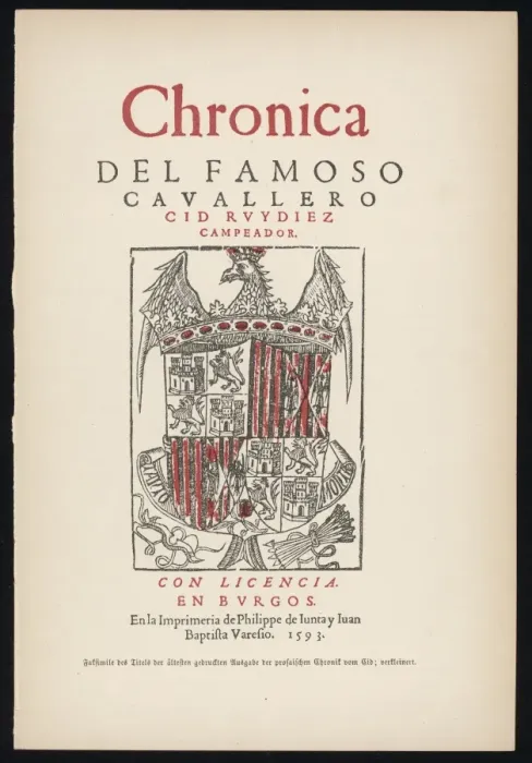 Framed Print : Chronicle of El Cid Framed Print : Chronicle of El Cid