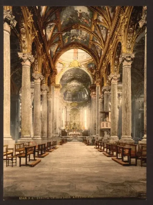 Framed Print : Church of the Annunciation, interior, Genoa, Italy Framed Print : Church of the Annunciation, interior, Genoa, Italy