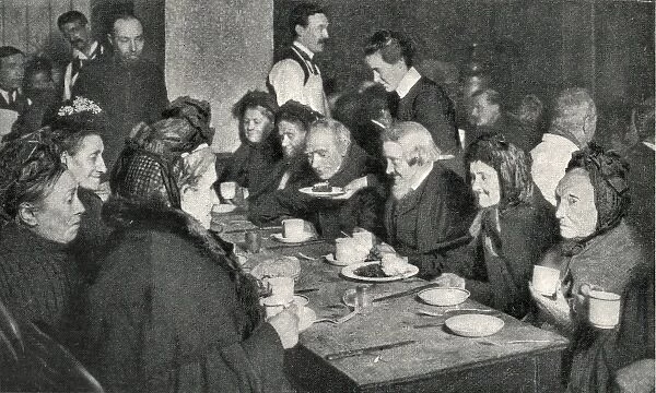 Church Army meal for applicants to a London workhouse