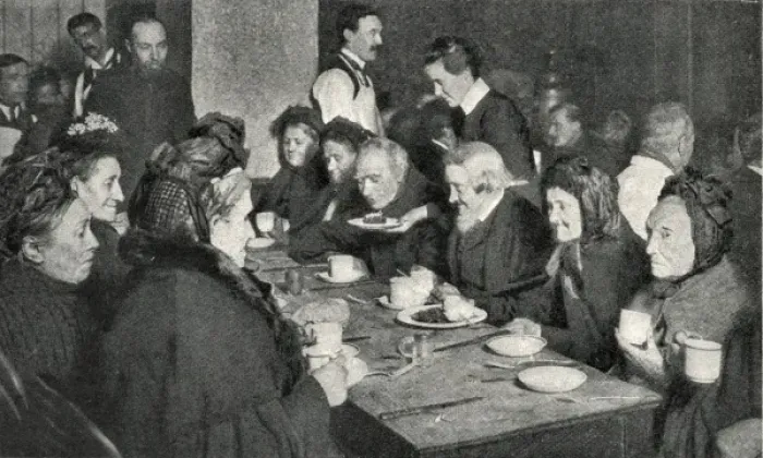 Framed Print : Church Army meal for applicants to a London workhouse Framed Print : Church Army meal for applicants to a London workhouse