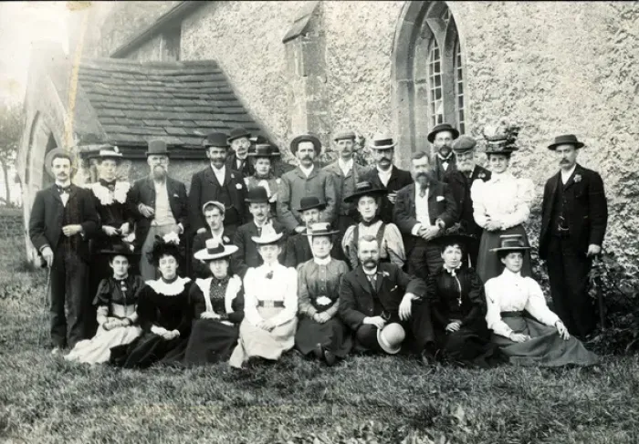Framed Print : Church Choir Picnic Party, Great Mitton, Lancashire Framed Print : Church Choir Picnic Party, Great Mitton, Lancashire