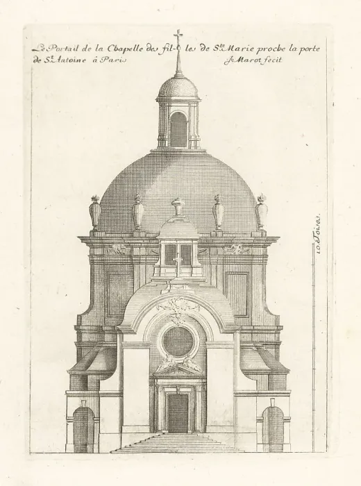 Framed Print : Front of the church of the Filles de la Visitation Sainte-Marie Framed Print : Front of the church of the Filles de la Visitation Sainte-Marie