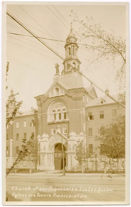 Framed Print : Church of the Franciscan Sisters, Quebec City, Canada Date: circa 1925 Framed Print : Church of the Franciscan Sisters, Quebec City, Canada Date: circa 1925
