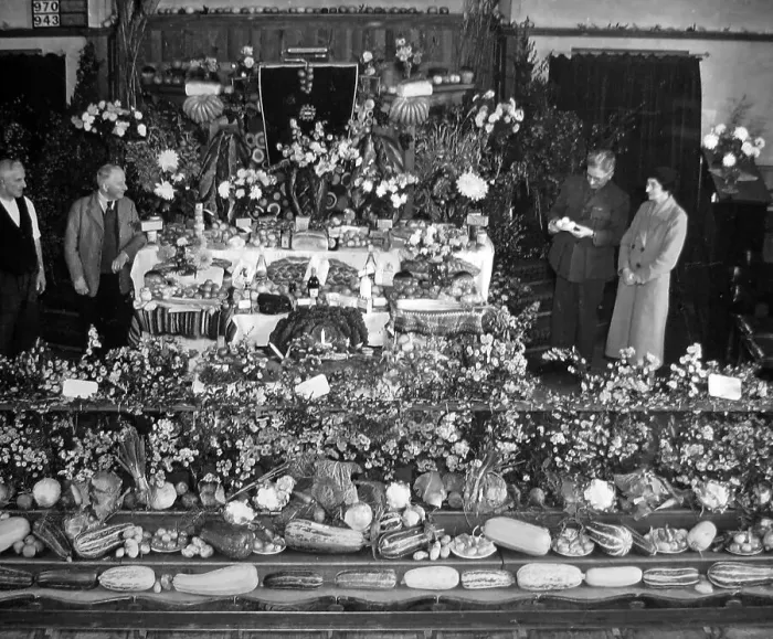 Framed Print : Church Harvest Festival - probably 1920s Framed Print : Church Harvest Festival - probably 1920s