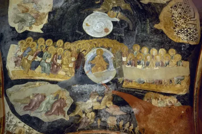 Framed Print : Church of the Holy Saviour in Chora. Fresco at the Pareccles Framed Print : Church of the Holy Saviour in Chora. Fresco at the Pareccles