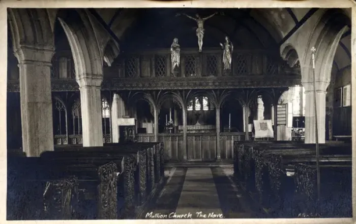 Framed Print : Church Interior, Mullion, Cornwall Framed Print : Church Interior, Mullion, Cornwall