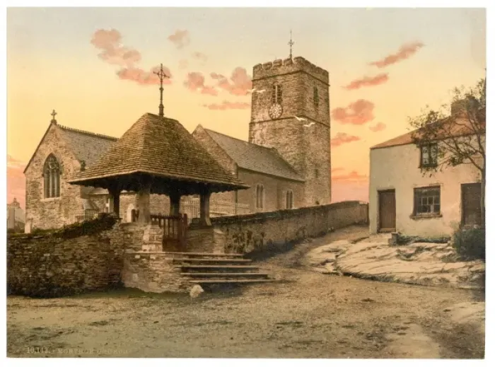 Framed Print : The Church, Morthoe, England Framed Print : The Church, Morthoe, England