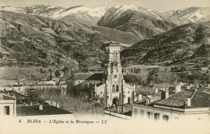 Framed Print : The church and the mountains, Blida Framed Print : The church and the mountains, Blida