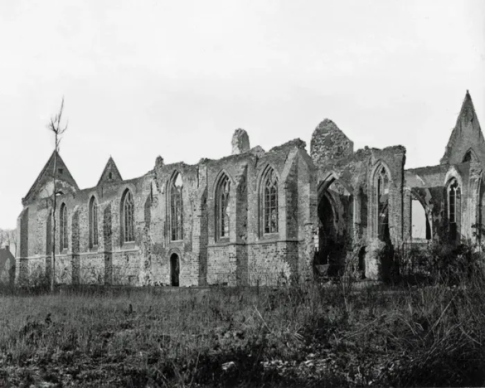 Framed Print : Church at Neuve Eglise, Western Front, WW1 Framed Print : Church at Neuve Eglise, Western Front, WW1