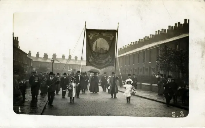 Framed Print : Church Parade, Hurst, Lancashire Framed Print : Church Parade, Hurst, Lancashire