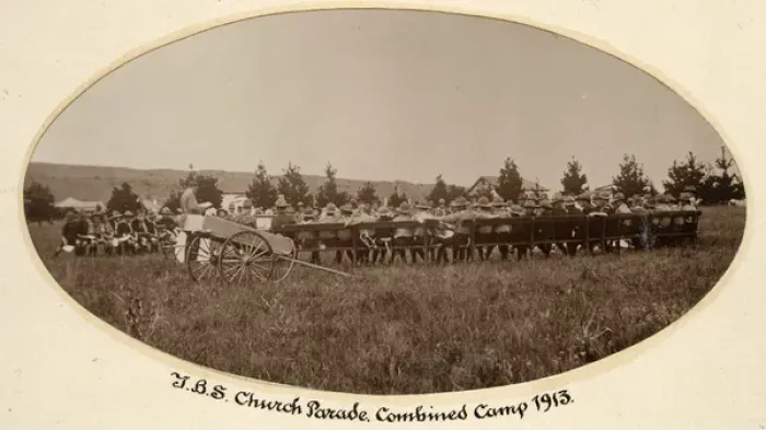 Framed Print : Church parade, Transvaal Boy Scouts Association camp Framed Print : Church parade, Transvaal Boy Scouts Association camp