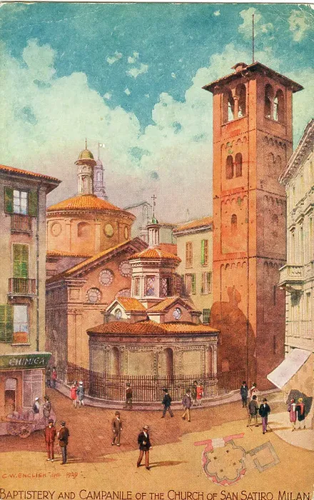 Framed Print : Church of San Satiro, Milan, Baptistry and Bell Tower Framed Print : Church of San Satiro, Milan, Baptistry and Bell Tower