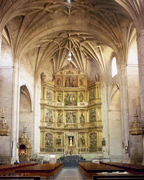 Framed Print : Church of Santiago El Real (16th century). Central nave. Log Framed Print : Church of Santiago El Real (16th century). Central nave. Log