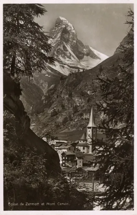 Framed Print : Church Spire at Zermatt and Mont Cervin, Switzerland Framed Print : Church Spire at Zermatt and Mont Cervin, Switzerland