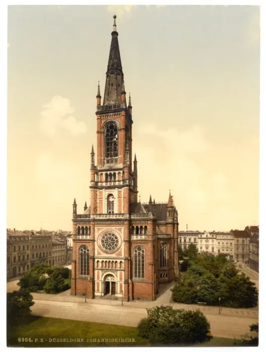 Framed Print : Church St. Jean, Dusseldorf, the Rhine, Germany Framed Print : Church St. Jean, Dusseldorf, the Rhine, Germany