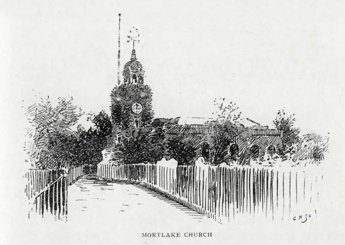 Framed Print : The church of St Mary Mortlake, 1897 Framed Print : The church of St Mary Mortlake, 1897
