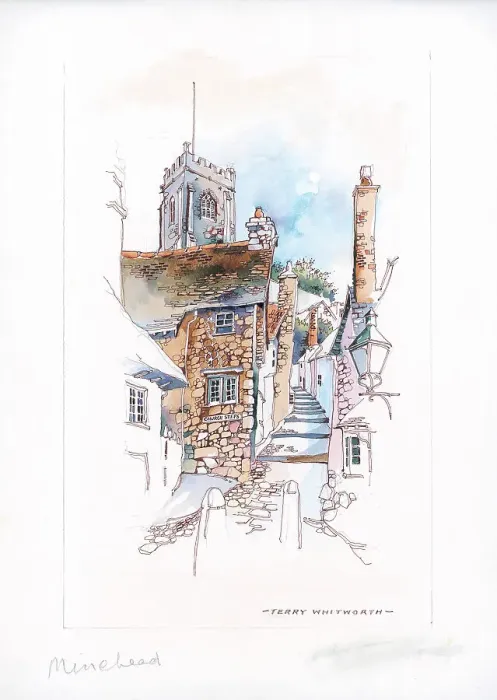 Framed Print : Church Steps, Minehead Framed Print : Church Steps, Minehead