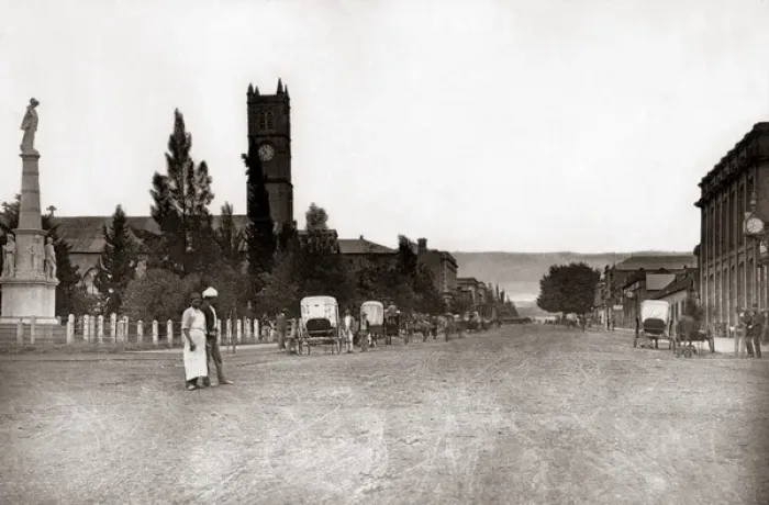 Framed Print : Church Stree, Pietermaritzburg, South Africa, circa 1888stud Framed Print : Church Stree, Pietermaritzburg, South Africa, circa 1888stud