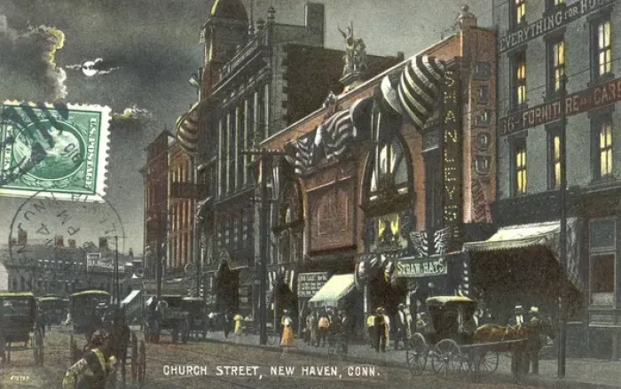 Framed Print : Church Street, New Haven, Connecticut, USA Framed Print : Church Street, New Haven, Connecticut, USA