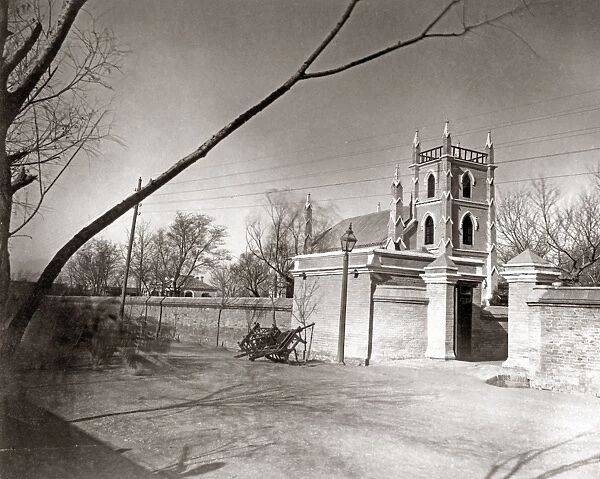 Church in Tienstin (Tianjin) China, circa 1880s